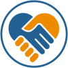 Illustration of hands in the shape of a heart clasping each other