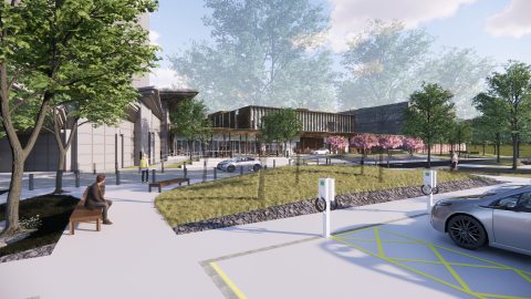 SW ED Expansion, Parking Lot Perspective