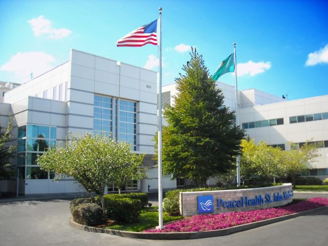 Entry way to St. John Medical Center in Longview, Washington