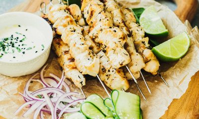 Greek chicken souvlaki skewers