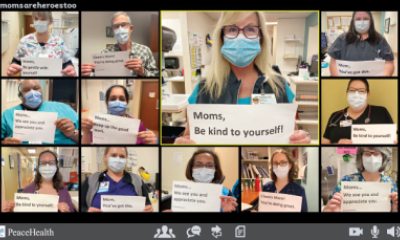 healthcare workers express appreciation for moms