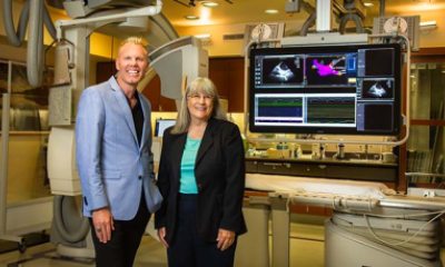 First Federal Foundation leaders pose by the new cardiac equipment