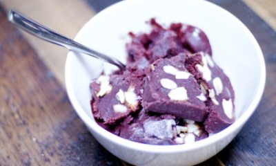 Fudge nut brownie in a bowl with a spoon