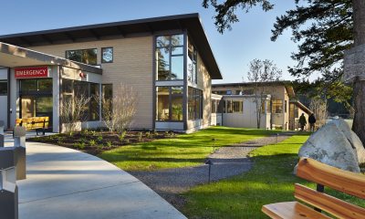 Exterior of PeaceHealth Medical Center and Emergency Room doors