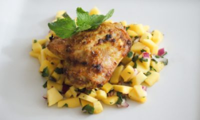 curried chicken with mango salad recipe