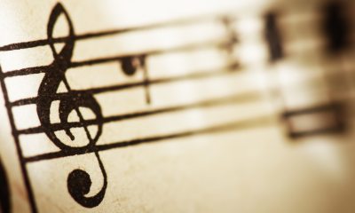 Close-up of sheet of music