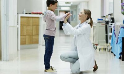 provider helps young patient feel better