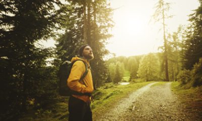 meditative hiker