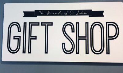 Gift shop sign for PeaceHealth St. John hospital boutique
