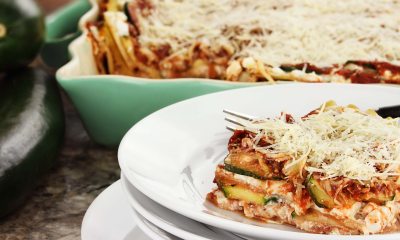 Plate of eggplant parmesan or lasagna
