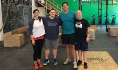 Jasmine Beede, RN with fellow Crossfit athletes after the miracle workout