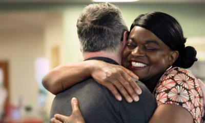 Robert Stalbow and Phillis hug