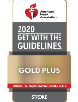 2020 American Heart Association Get with the Guidelines  Gold Plus Award badge