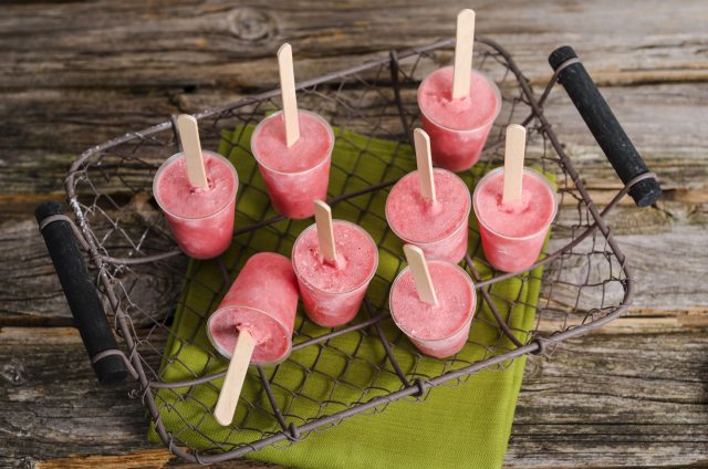 Watermelon berry popsicles