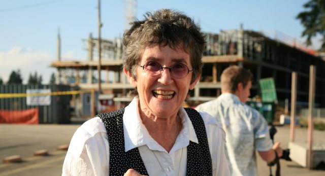 Sister Aileen Trainor smiling at event