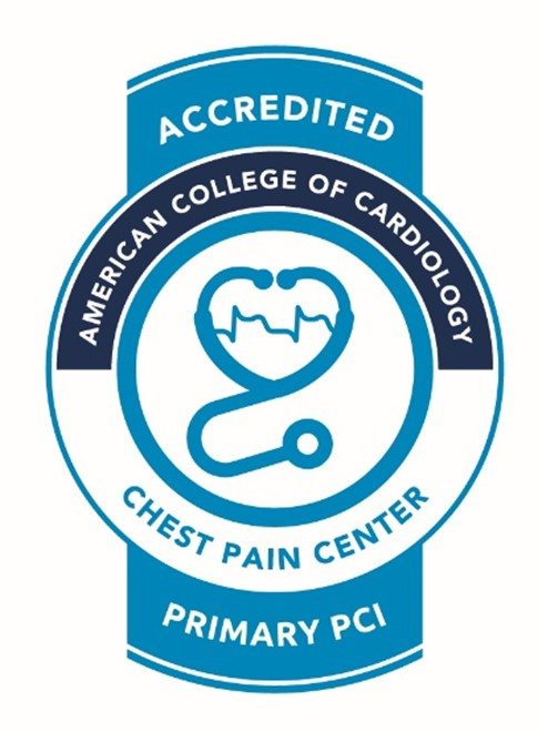 Accredited Chest Pain Center logo by the American College of Cardiology