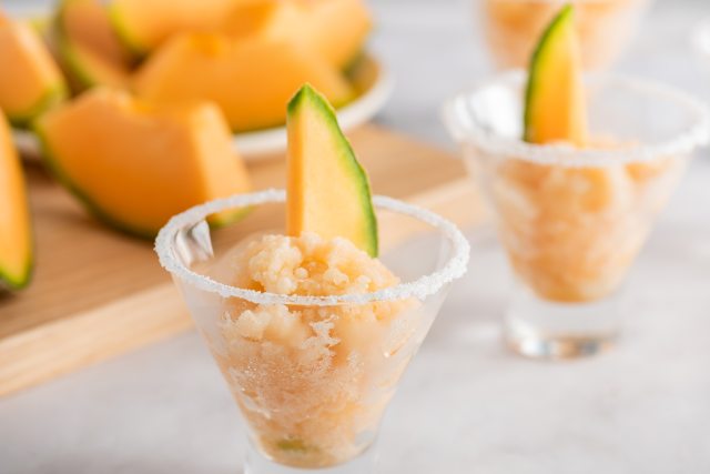 Cantaloupe shaved ice recipe.