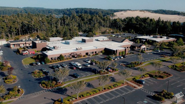 Aerial shot of peace harbor medical center