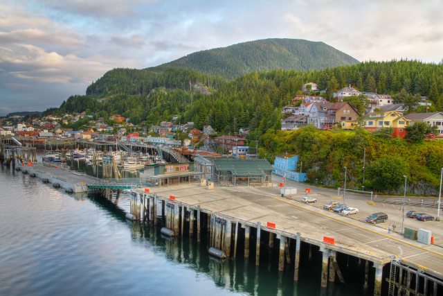 ketchikan, alaska coastal waterfront