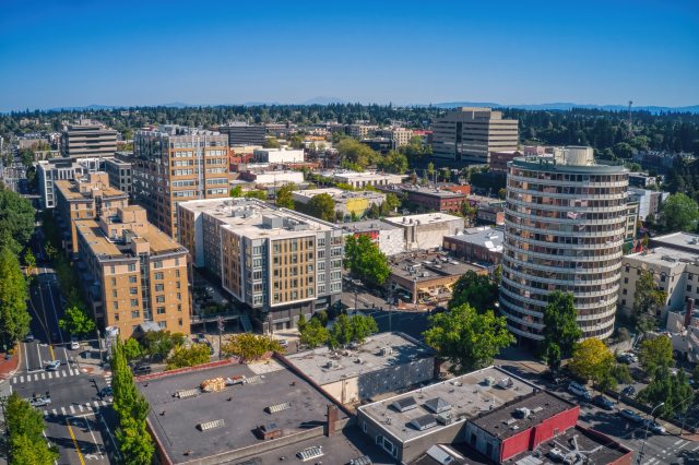 Overview of Vancouver Washington downtown