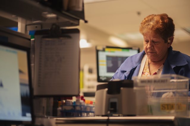 A Caregiver works in a clinical setting