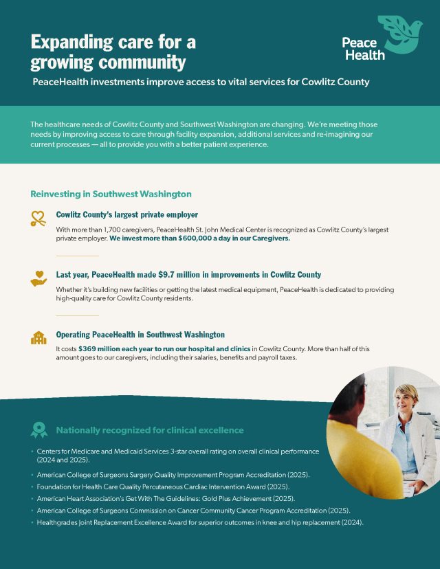 Longview-Cowlitz Infographic Page 1