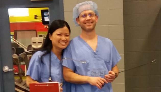 surgery nurses works at Hero for a Day foster event