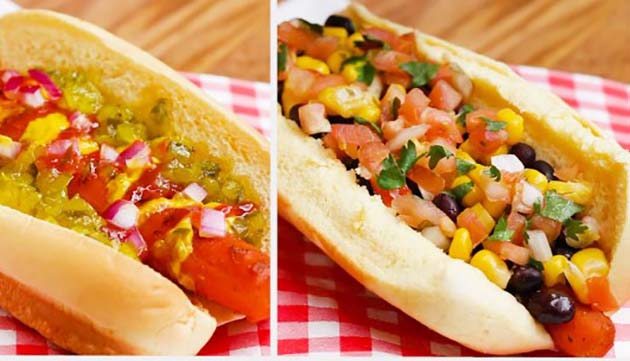 carrot dogs with toppings