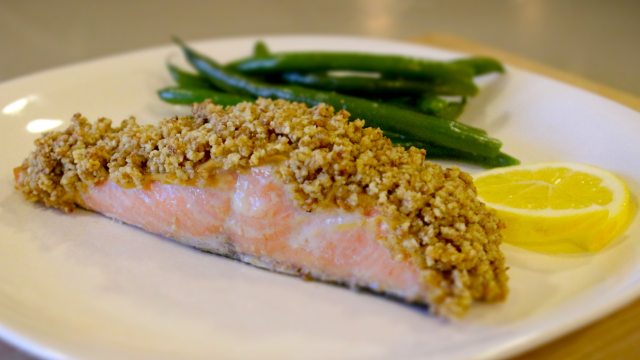 walnut-crusted salmon
