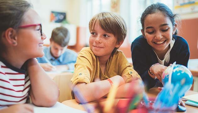 young students at elementary school
