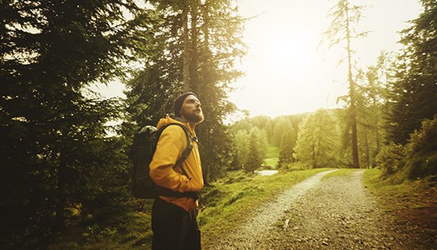 meditative hiker
