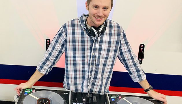John Roth, PA-C, stands ready with his music library and DJ equipment