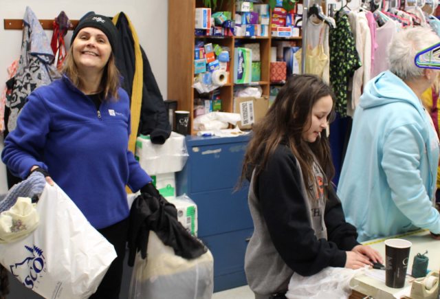 Retha Porter serving at St. Vincent dePaul in Vancouver, Washington